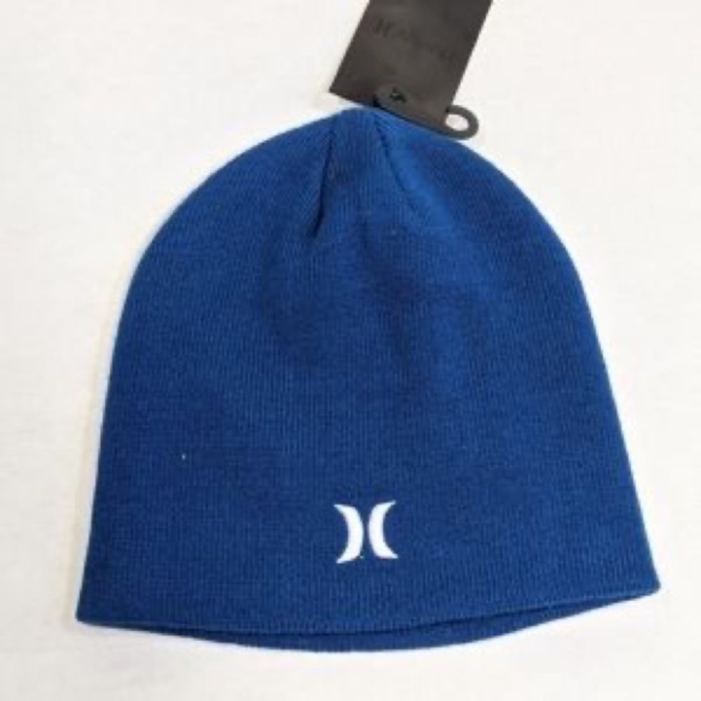 HURLEY Icon Staple Beanie Blue Knit One Size - Picture 1 of 1